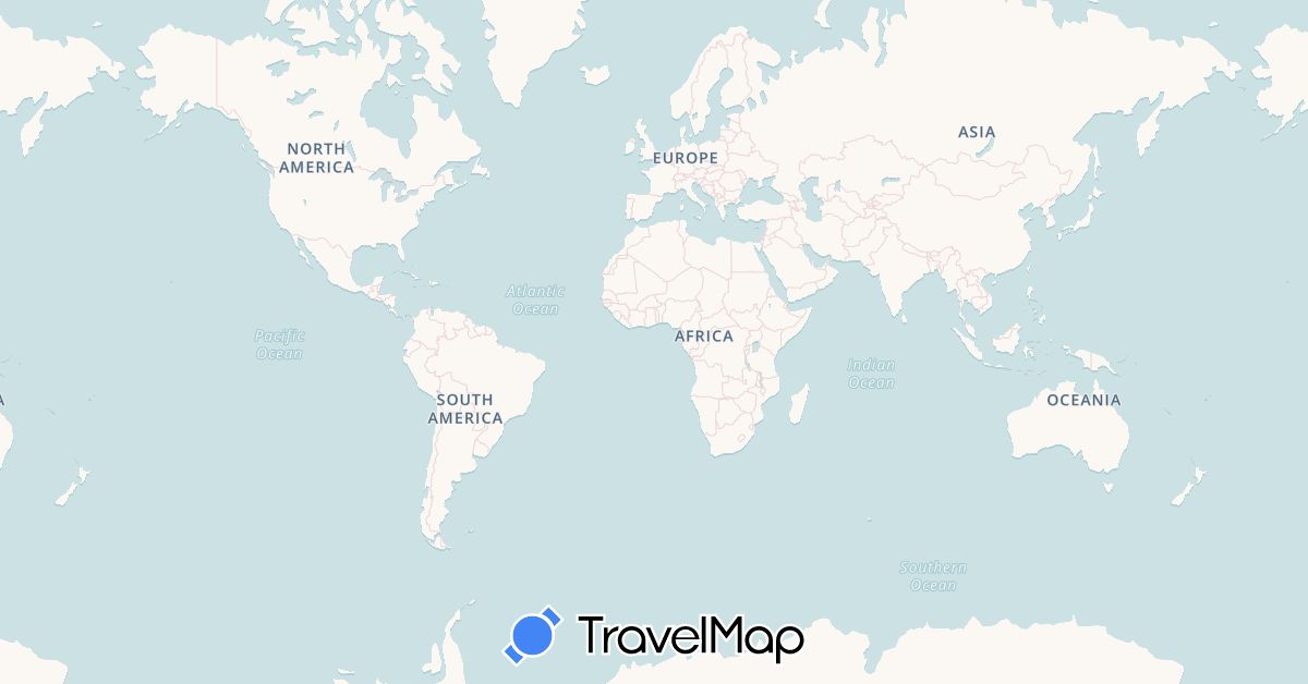 TravelMap itinerary: driving in Argentina, Barbados, Bolivia, Brazil, Belize, Chile, Colombia, Costa Rica, Cuba, Dominica, Dominican Republic, Ecuador, France, Guatemala, Guyana, Honduras, Jamaica, Saint Kitts and Nevis, Cayman Islands, Mexico, Nicaragua, Panama, Peru, Paraguay, Suriname, El Salvador, Trinidad and Tobago, United States, Uruguay, Venezuela, British Virgin Islands, U.S. Virgin Islands (Europe, North America, South America)